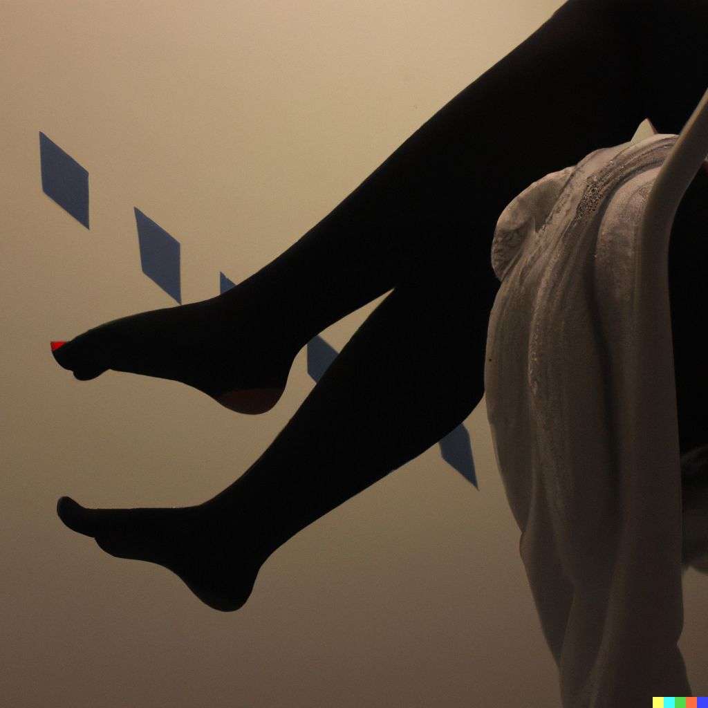 a representation of anxiety, photograph, taken from a low angle